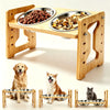 Elevated Wooden Pet Feeder